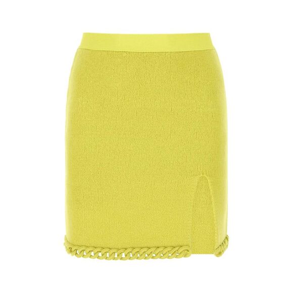 Bottega Veneta Women Acid Green Wool Mini Skirt